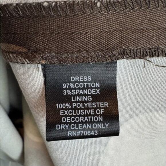 JESSICA HOWARD COLORFUL POLKA DOT EMPIRE WAIST DRESS BROWN GREEN 6P - Picture 7 of 7